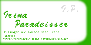 irina paradeisser business card